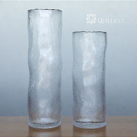 VASO DE VIDRO TEXTURIZADO