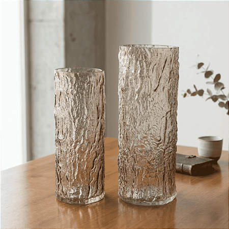 Vaso de Vidro Ocre – Cor Quente e Sofisticada