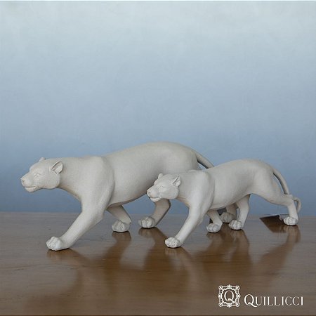 ESCULTURA DE LEOPARDO EM POLIRRESINA