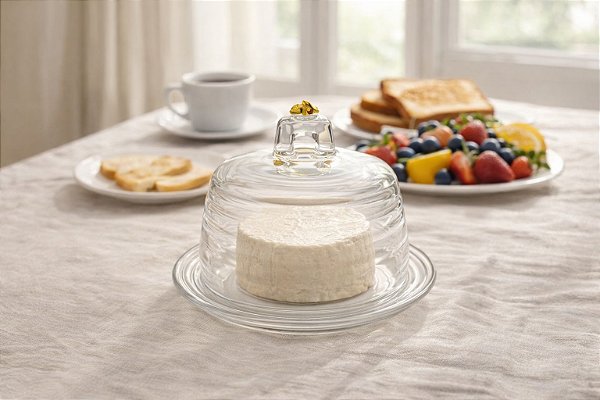 Queijeira Little Bee Lyor 19x19x13,5cm | Cristal