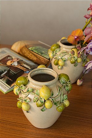 Vaso Limões Siciliano P | Cerâmica 30x20