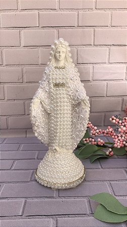 Nossa Senhora das Graças com Pérolas Brancas 22cm