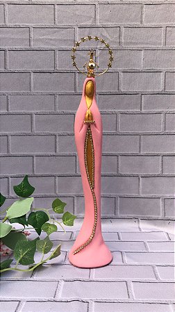 Nossa Senhora do Silêncio Rosa 30cm