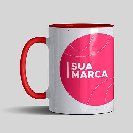 ☕ Caneca Colorida com Tarja