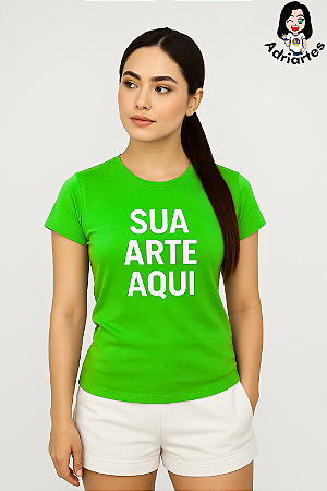 Camiseta Baby Look Penteada Fio 30.1 – 100% Algodão