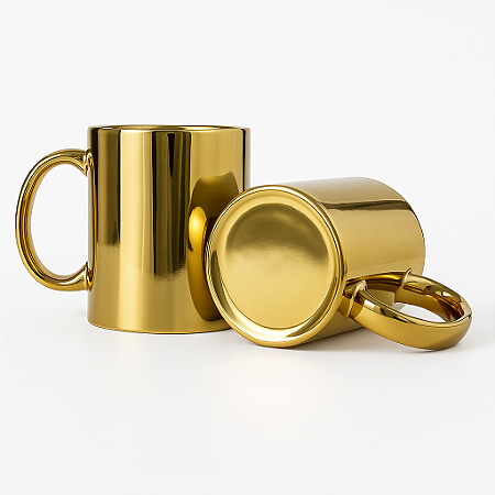 Caneca Metalizada Ouro