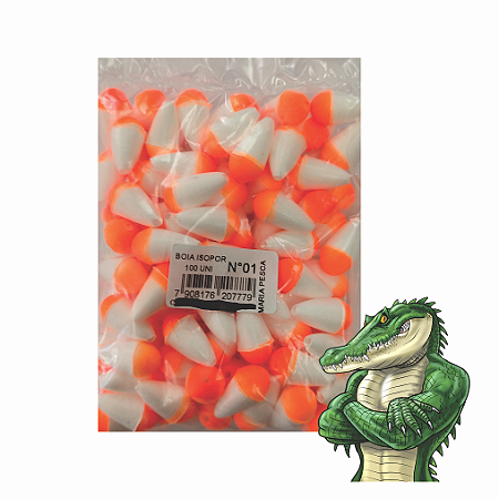 Boia de isopor nº 1 pacote com 100pç alta qualidade