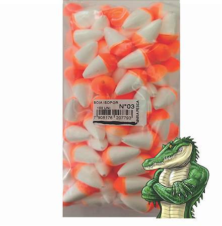 Boia de isopor nº 3 pacote com 100pç alta qualidade