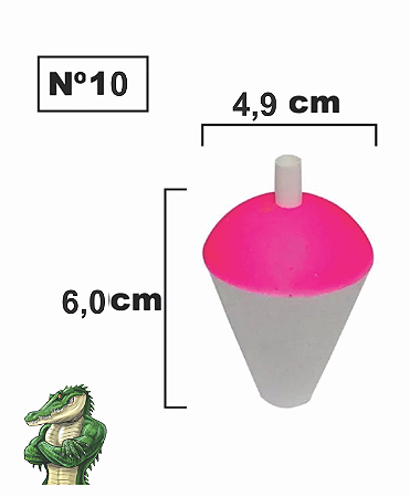 Boia de Isopor nº10 pacote com 10 pç