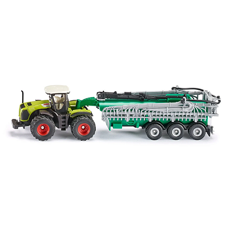 Miniatura Trator 1/87 Com Tanque á Vácuo Agrícola Siku