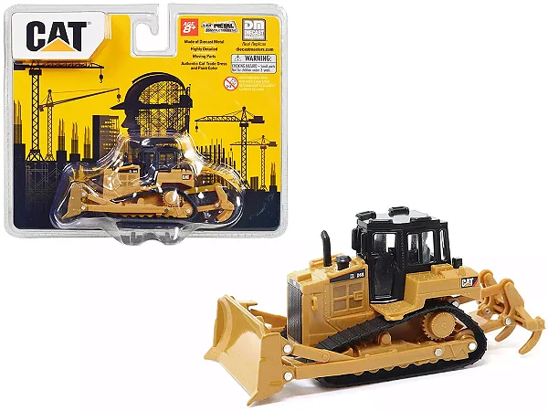 Miniatura Trator De Esteira Caterpillar D6R Escal 1/64 Metal