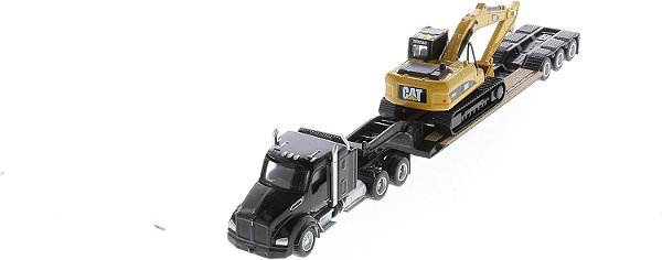 Caminhão kenworth T880 E Escavadeira Caterpillar 320D 1/87