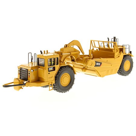 Miniatura Caterpillar Trator Scraper 657G 1/50 Detalhado