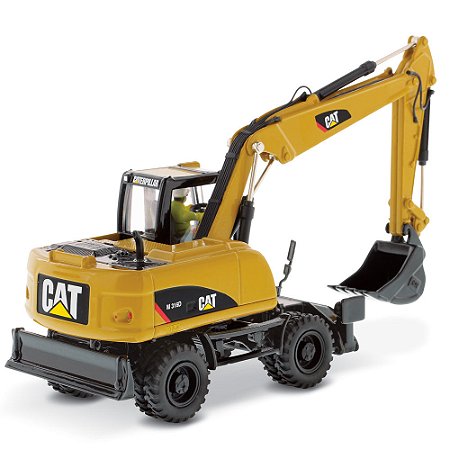 Miniatura Caterpillar Escavadeira De Rodas 316D 1/50 Metal