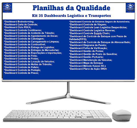 kit 35 Dashboards Logística e Transportes