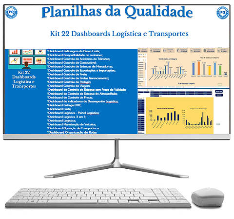 kit 22 Dashboards Logística e Transportes