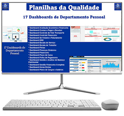 kit 17 Dashboards Departamento Pessoal