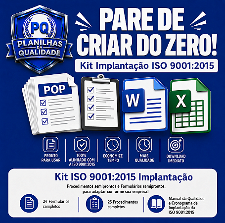 Kit ISO 9001:2015 Implantação