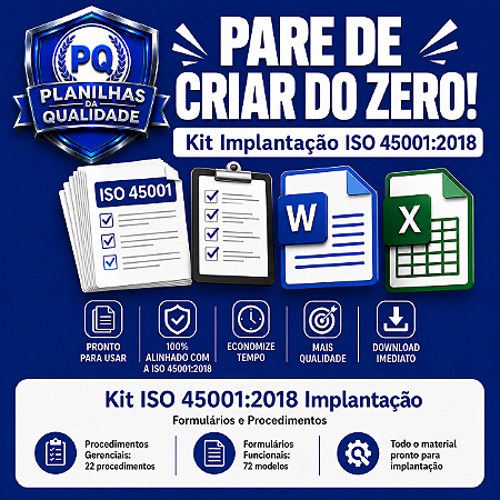 Kit ISO 45001:2018 Implantação