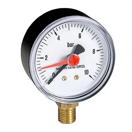 MANOMETRO RETO 63MM EMMETI 1/4 RM 10 BAR