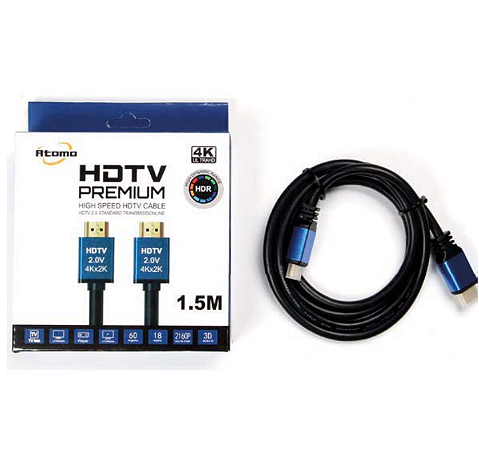 Cabo HDMI Premium 4K HDTV 2.0 - 1.5M