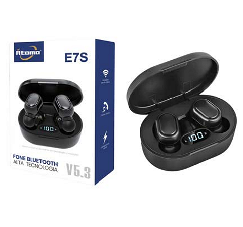 Fone Bluetooth Atomo E7S - Alta Tecnologia V5.3