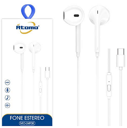 Fone de Ouvido Estéreo Type C Átomo