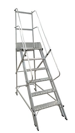 Escada Plataforma 1,50 m (5 Degraus + Patamar) Modelo NR12