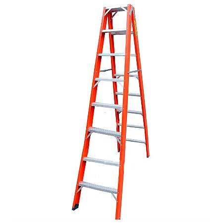 Escada Tesoura Duplo Acesso Fibra Vidro TAF-8 altura 2,20 M