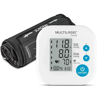 Aparelho Digital Pressão Arterial de Braço Aferidor Multilaser Saúde