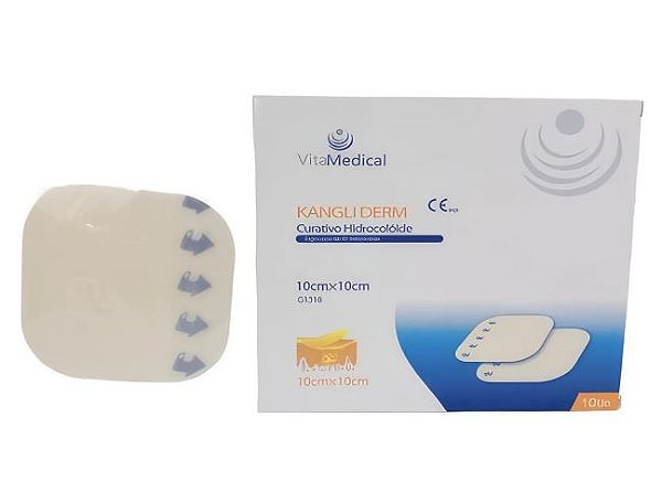 Curativo Hidrocoloide Extra Fino 10x10cm Kangli Derm Vitamedical
