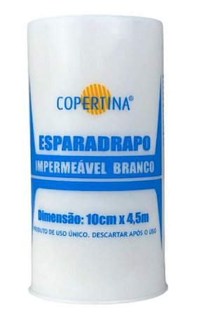 Esparadrapo Impermeavel branco 10cm x 4,5m Copertina