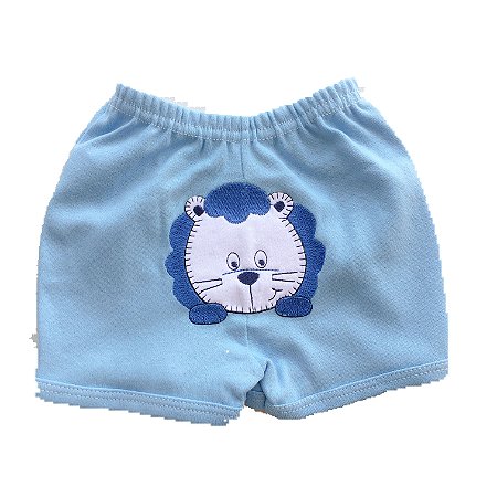 Short Azul bebê Leão - Mãe Quero Roupa - Moda Infantil