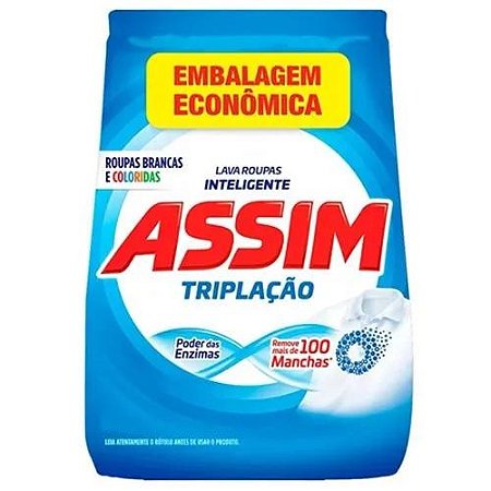 LAVA ROUPAS SABÃO EM PÓ ASSIM 800GR SACHE