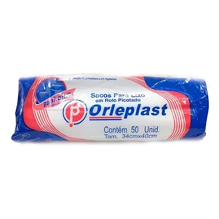 SACO PARA LIXO EM ROLO BRANCO PARA BANHEIRO  - ORLEPLAST