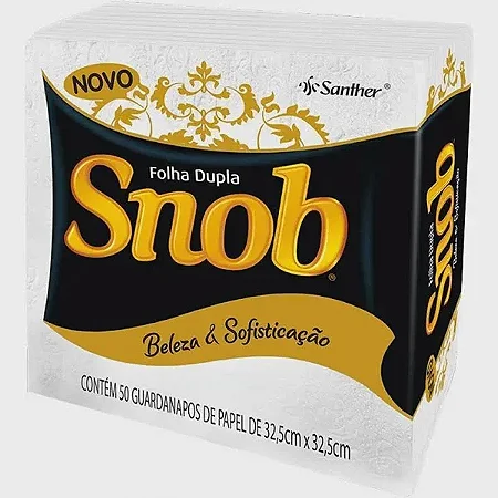 GUARDANAPO SNOB FOLHA DUPLA GALA 32,5X32,5 50UNID - GGD33
