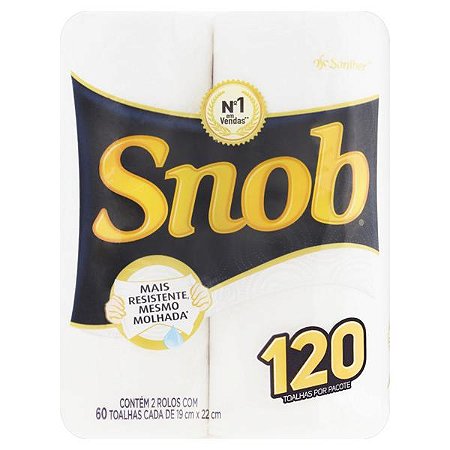 PAPEL TOALHA SNOB PCT / 2ROLOS - TNB120