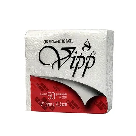 GUARDANAPO VIPP 21,5X21,5CM 50UN