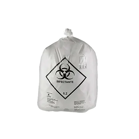 SACO PARA LIXO BRANCO HOSPITALAR  30L C/100