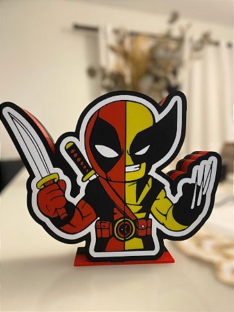 Luminária Dead Pool e Wolverine 3D