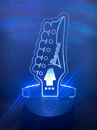 Luminária em Acrílico Headstock Guitarra