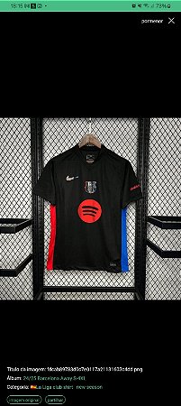 camisa preta do barcelona