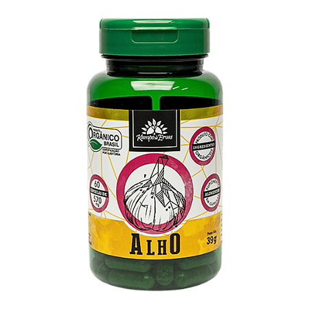 Alho Orgânico 60 Cápsulas Kampo De Ervas 570 mg