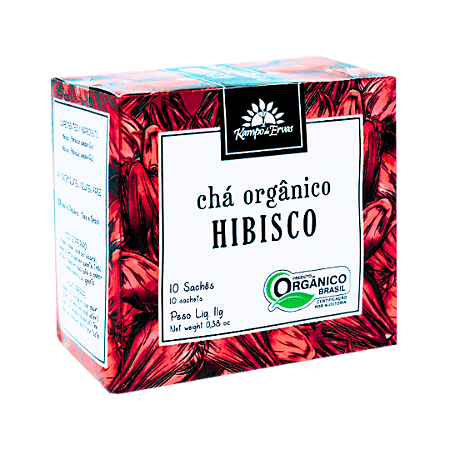 Chá de Hibiscus Orgânico Kampo De Ervas 10 Sachês