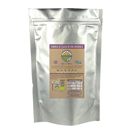Farinha De Casca De Uva Orgânica Organovita 1 kg