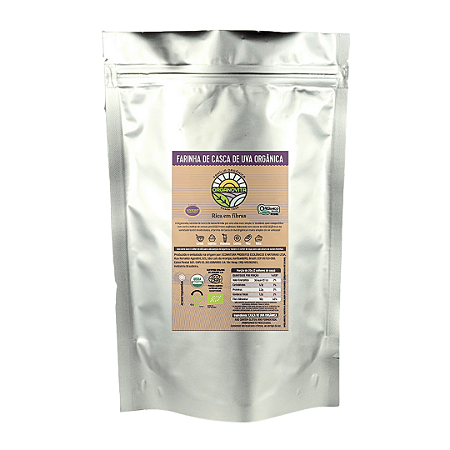 Farinha De Casca De Uva Orgânica Organovita 3 kg
