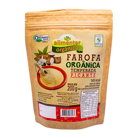 Farofa Temperada Picante Orgânica Alimentar 200 g