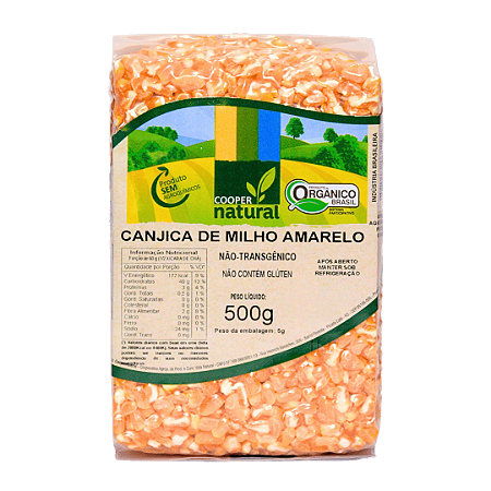 Canjica De Milho Amarelo Orgânico À Vácuo Coopernatural 500 g