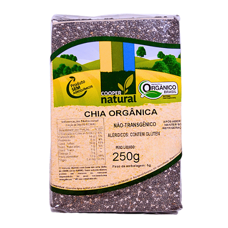 Chia Orgânica À Vácuo Coopernatural 250 g