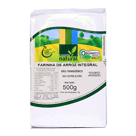 Farinha De Arroz Integral Orgânico À Vácuo Coopernatural 500 g